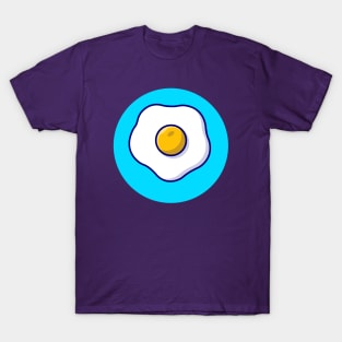 Egg Fried Cartoon Vector Icon Illustration T-Shirt